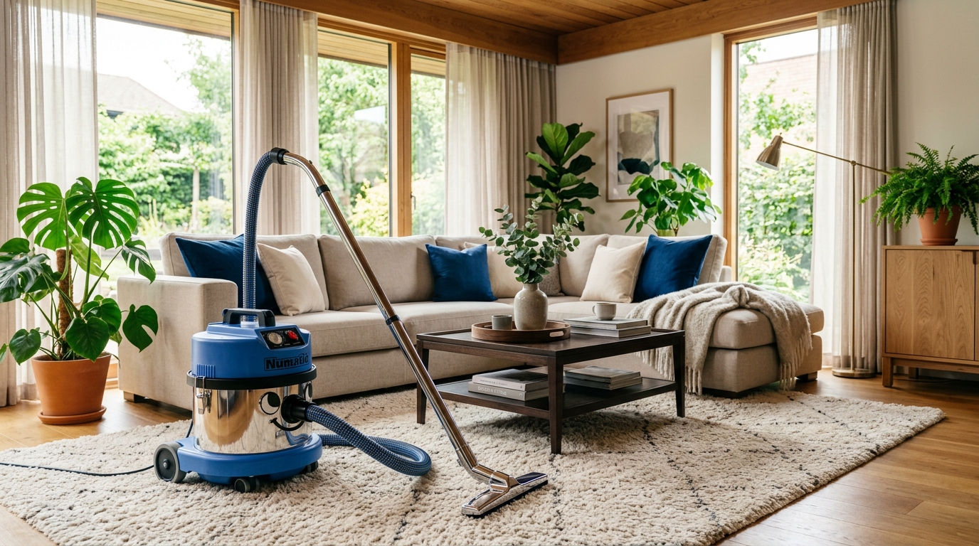 Spotless Clean Professional Equipment in Living Room